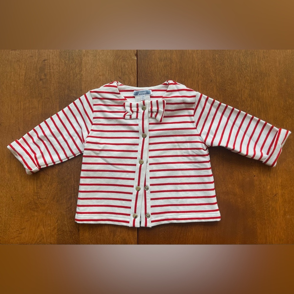 Jacadi striped cardigan 12 mo LIKE NEW!